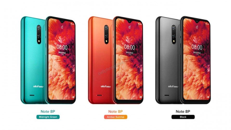 Ulefone Note 8P Three Variant Colors Smartphone