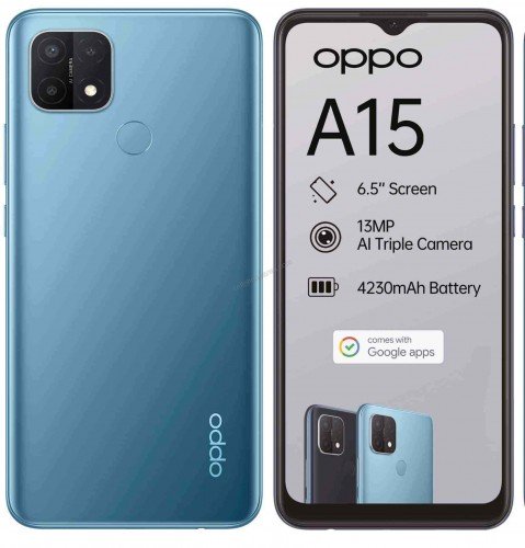 Oppo A15 Mystery Blue